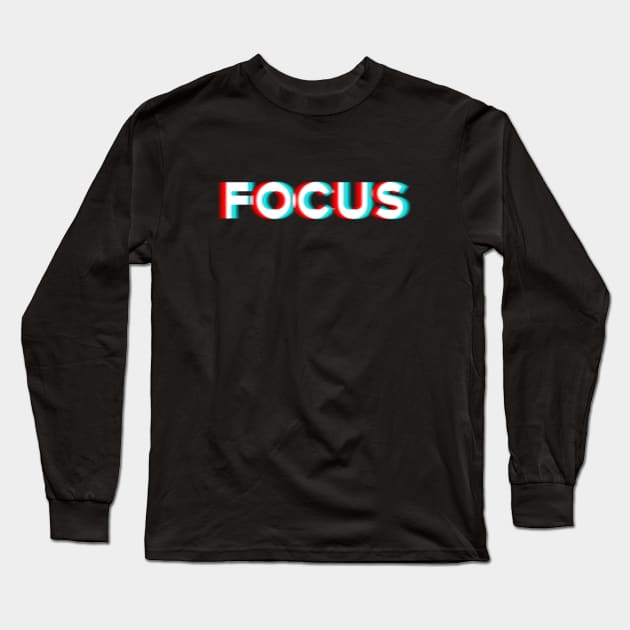 Focus 3D Art Line 80's Style Cool Fashion Long Sleeve T-Shirt by zawitees